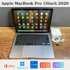 ［良品］Apple MacBook Pro 13inch 2020/Core i7 1.7GHz/メモリ16GB/SSD256GB/Windows11/Office 2024/617