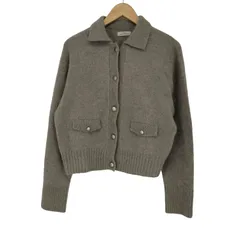 ユナイテッドアローズグリーンレーベルリラクシング UNITED ARROWS green label relaxing ヘアリー ニット ポロカーデイガン レディース 表記無 