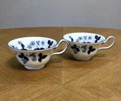 WEDGWOOD　ストロベリー インクブルー 　ピオニー　ティーカップのみ　2個セット　※箱なし