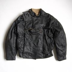 30s40s スウェーデン軍 実物 モーターサイクル レザージャケット