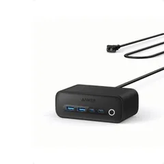 Anker 525 Charging Station (USBタップ 電源タップ AC差込口 3口 USB-C 2ポート USB-A 2ポート 延長コード 1.5m)