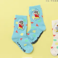 WEB限定 クレヨンしんちゃんソックス　apres les cours V554925　サックス
