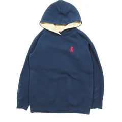 ディズニー Disney 裏ボア パーカー フーディ スウェット ミッキー ワンポイント 刺繍 ネイビー L レディース