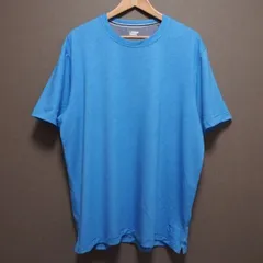 T030 LANDS END ワンポイントロゴ刺繍 Tシャツ XL サイズ ブルー 古着 アメリカ 輸入