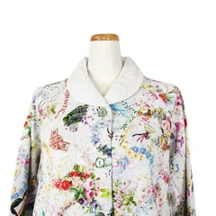 鴨居羊子パジャマ　新品未使用‼️TUNIC　長袖パジャマ 襟付き全開　４０接結ニット  メロディフラワープリント 　29349