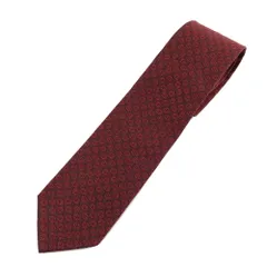 【天白】グッチ ネクタイ レッド系 赤系 シルク100％ 総柄 ドット 336414 4B002 メンズ ファッション 美品