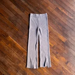 SLY 00s Slit Design Rib Knit Flare Pants China Made Cotton Blend Size 2