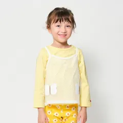 moujonjon メッシュベスト重ね着風長袖Tシャツ　m26801