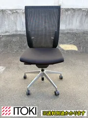 【中古】【一部地域送料無料】イトーキ　ヴェントチェア　肘なし　背メッシュ　ブラック　F-DA-834-1211A