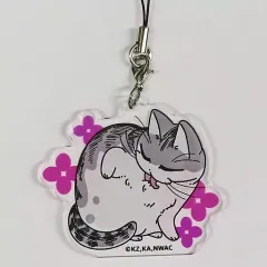 【中古】雑貨 毛づくろいキュルガ アクリルストラップ 「くじ引き堂 夜は猫といっしょ オンラインくじ」 C-3賞