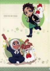 【中古】クリアファイル 竈門炭治郎＆鋼鐵塚蛍 A4オリジナルクリアファイル 「鬼滅の刃×ローソン」 対象商品購入特典