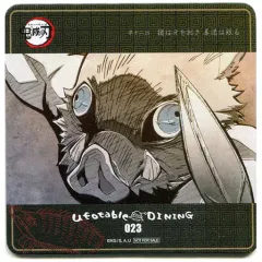 【中古】コースター(キャラクター) 嘴平伊之助(顔) オリジナルコースター 鬼滅の刃×ufotable DINING 第3期」 ドリンク注文特典