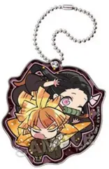 【中古】雑貨 善逸＆禰豆子 「劇場版 鬼滅の刃 無限列車編 ぴた!でふぉめ アクリルキーホルダー」