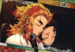 【中古】ポスター 煉獄杏寿郎＆竈門炭治郎(すやすや) 「ジャンボカードダス 鬼滅の刃 クリアビジュアルポスター ～無限列車編 其の弐～」