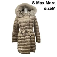 ■ エスマックスマーラ S Max Mara アウター ダウンジャケット コート ロング 長袖 リバーシブル ファー ベージュ M 9号 レディース S5Y695のサムネイル