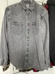 リーバイス ブラックデニム ウェスタンデニムシャツ