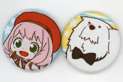 【中古】バッジ・ピンズ アーニャ・フォージャー＆ボンド・フォージャー 織り缶バッジセット(2個セット) 「劇場版 SPY×FAMILY CODE： White」 劇場グッズ