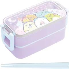 【中古】食器 B柄 2点ロックはし付2段ランチボックス 「すみっコぐらし」