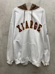 XLARGE エクストララージ コントラストカラー ハーフジップ スウェットパーカー sizeL/グレーｘ茶 ◇■◎メンズ