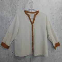 INNOWAVE イノウェーブ 七分袖 ブラウス ベージュ  Ｍ レディース 〇◇