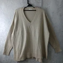 a.v.v アー・ヴェ・ヴェ レディース Vネックニットセーター 長袖 トップス ベージュ Mサイズ ◇〇