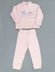 【中古】衣料雑貨 ちいかわ＆クロミ＆マイメロディ フリースセット(長袖/キッズ) ピンク 110cm 「ちいかわ なんか小さくてかわいいやつ×サンリオキャラクターズ×ユニクロ スペースツアー」