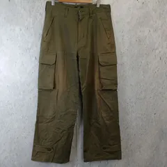 BEAMS HEART ビームスハート メンズＳ カーキ 綿100％ ワイドカーゴパンツ 〇□