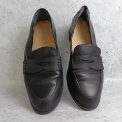 ing イング レザーローファー ブラック レディース23.5cm ONOFF活躍 シンプル 定番 〇□