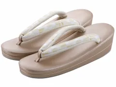 日本製 礼装用  帯地鼻緒 合皮 二枚芯 草履 ゴールド フリーサイズ zr-835-15