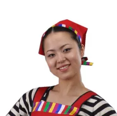 三角頭巾 店舗用ユニフォーム韓国・セットン赤■zukin-2-s【ギフト】【お土産】