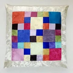 模様がかわいい韓国チョガッポ座布団カバー クッションカバーアイボリー 50×50 韓国 インテリア おしゃれ 韓国雑貨 和室 洋室 リビング 洋風  レトロ 軽い アンティーク 洗える■zabuton-41-s【座布団】【座布団カバー】【クッションカバー】