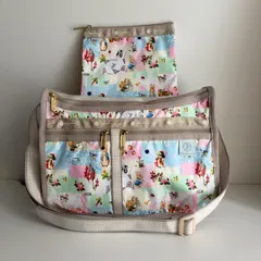 タグ付き　レスポートサック　ショルダーバッグ ポーチ付き ピーターラビット　旅行バッグ　大容量　7507