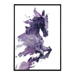 【A3サイズ（約30×42cm）】【lm-poster-5865】【フレーム付き】ホースポスター 馬 抽象アート 水彩風 アブストラクト モダンデザイン 壁掛け インテリア ポスター  おしゃれ  プリントポスター フォト イラスト お洒落 特大 大きい