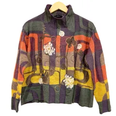 美品★M&KYOKO 長袖セーター マルチカラー　タグあり◎ 美品☆M&KYOKO 長袖セーター マルチカラー タグあり◎ - メルカリ