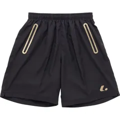 ルーセント LUCENT Uniハーフパンツ(ブラック×ゴールド) テニスショート・3 4パンツ (XLS5383)、選択