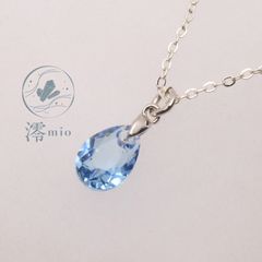 No.1741 スワロフスキー ブルージルコン ネックレス - メルカリ