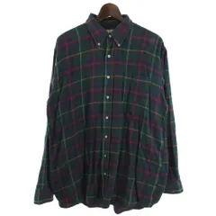 エルエルビーン L.L.BEAN ヴィンテージ ネルシャツ 長袖 ボタンダウン チェック USA製 グリーン