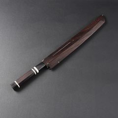 マグロ包丁 両刃包丁（刃渡700mm）通常鏡面仕上げ 本刃付け 八角柄