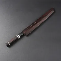 先丸柳刃包丁 刺身包丁 尺一（刃渡り330mm）黒檀鞘付き 通常鏡面仕上げ 本刃付け（柄は購入時選択可）
