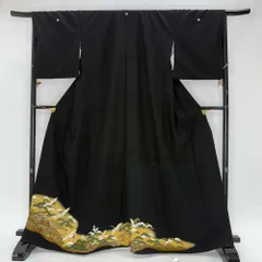 1000円台着物 黒留袖 リサイクル着物 安い リメイク 中古 礼装 ポリエステル リユース 4980