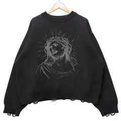 SOMEIT サミット J.X VINTAGE KNIT ダメージ加工 オーバーサイズ ニットセーター サイズタグ欠損 ブラック サイズ不明 正規品 / 40798