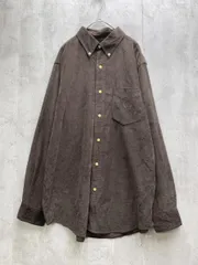 CHAPS チャップス ラルフローレン ボタンダウン コーデュロイ シャツ sizeM/茶  ◇■メンズ