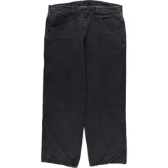 古着 ラスラー RUSTLER ブラックデニム ストレートデニムパンツ メンズw32相当/eaa417477