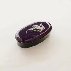 韓国牌装飾爪楊枝入れ蘭（梅）爪楊枝入れ かわいい 木製 つま楊枝入れ 卓上 蓋付 おしゃれ 高級 プレゼント■komonoire-drb6-s【爪楊枝入れ】【ようじ入れ】【高級】【蓋つき】【かわいい】【小さめ】【韓国】【螺鈿】【プレゼント】