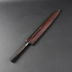 柳刃包丁 刺身包丁 尺（刃渡り300mm）黒檀鞘付き 通常鏡面仕上げ 本刃付け（柄は購入時選択可）