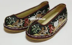 子供カプシン手刺繍　十長生黒13cm■kodomo-kapshin-4-s【韓国】【カプシン】【誕生祝】【子供靴】【トルチャンチ】【かわいい】【チマチョゴリの靴】