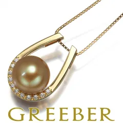 TASAKI タサキ ネックレス ゴールデン パール 真珠 10.8mm ダイヤ ダイヤモンド 0.10ct K18YG #184464