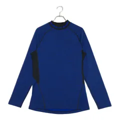中古 メンズ アンダーアーマー UNDER ARMOUR 長袖シャツ LG 青 ブルー コールドギア モックネック 裏微起毛