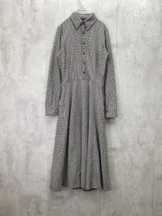 POLO RALPH LAUREN ポロ ラルフローレン 千鳥柄 ロングシャツワンピース size0/黒 ◆■◎レディース