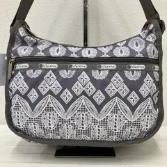 7948　LeSportsac　レスポートサック　ショルダーバッグ　クラシックホーボー　グレー　レース柄　レディース　軽量　シンプル　カジュアル